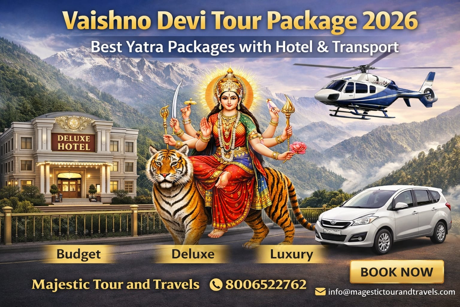 Vaishno Devi Tour Package 2026 | Best Yatra Packages with Hotel & Transport