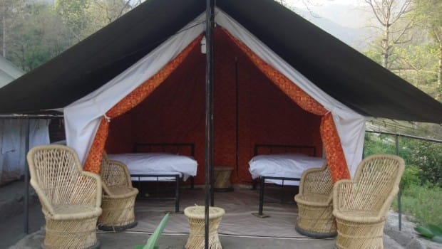 River side camping in Rishikesh